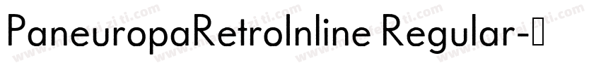 PaneuropaRetroInline Regular字体转换